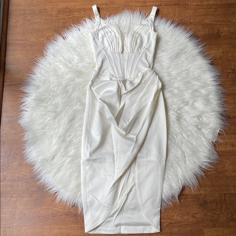 House of CB Faye ivory midi dress
